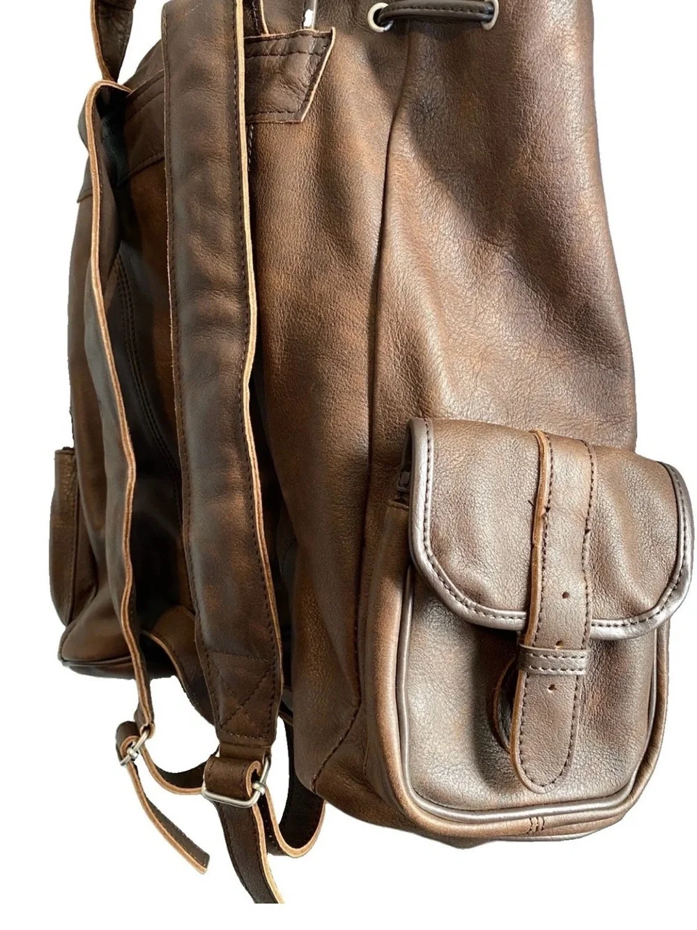 Vintage Brown Leather Backpack
